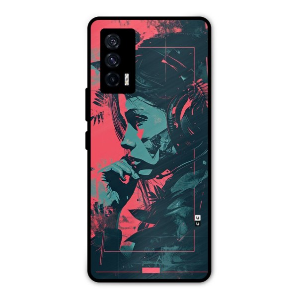 Musical Illustration Metal Back Case for iQOO 7 5G