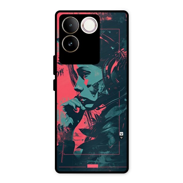 Musical Illustration Metal Back Case for iQOO Z7 Pro