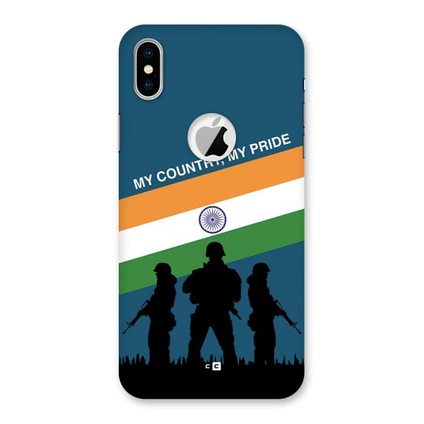 My Country My Pride Back Case for iPhone XS Logo Cut