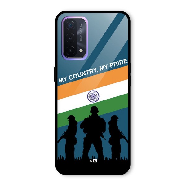 My Country My Pride Glass Back Case for Oppo A74 5G