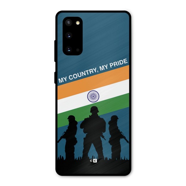 My Country My Pride Metal Back Case for Galaxy S20