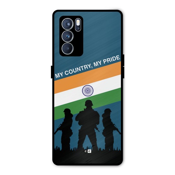 My Country My Pride Metal Back Case for Oppo Reno6 Pro 5G