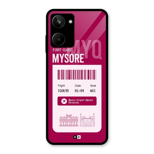 Mysore Boarding Pass Glass Back Case for Realme 10