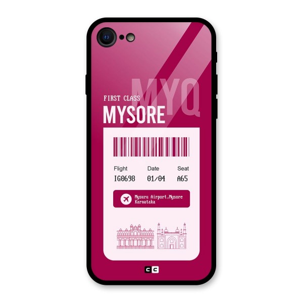 Mysore Boarding Pass Glass Back Case for iPhone SE 2022