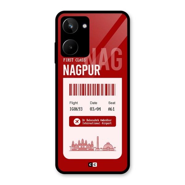Nagpur Boarding Pass Glass Back Case for Realme 10