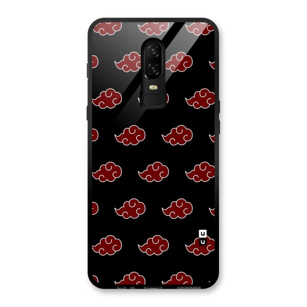 Naruto Akatsuki Pattern Glass Back Case for OnePlus 6