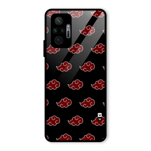 Naruto Akatsuki Pattern Glass Back Case for Redmi Note 10 Pro Max