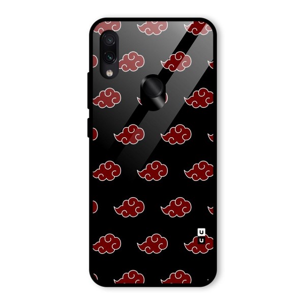Naruto Akatsuki Pattern Glass Back Case for Redmi Note 7S