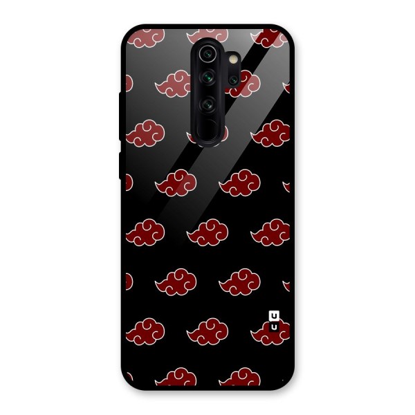 Naruto Akatsuki Pattern Glass Back Case for Redmi Note 8 Pro