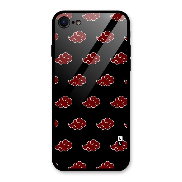 Naruto Akatsuki Pattern Glass Back Case for iPhone SE 2020