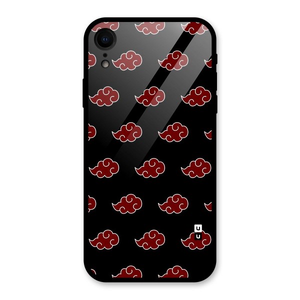 Naruto Akatsuki Pattern Glass Back Case for iPhone XR