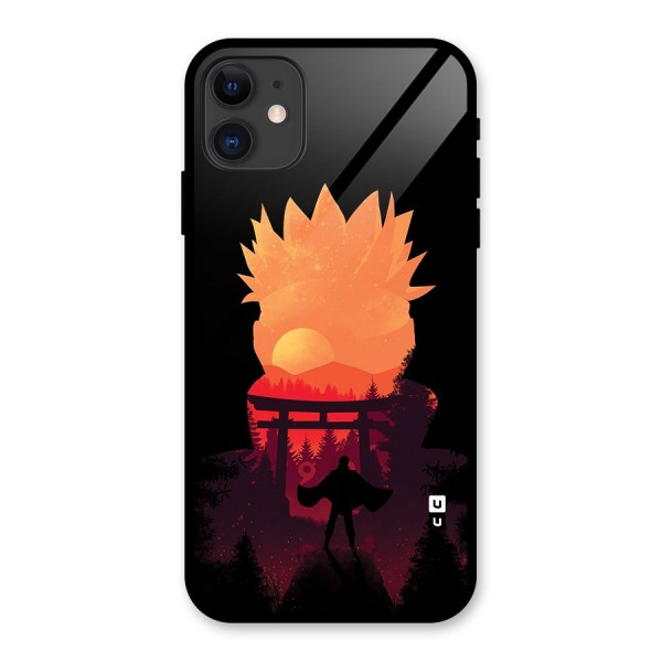 Naruto Anime Sunset Art Glass Back Case for iPhone 11