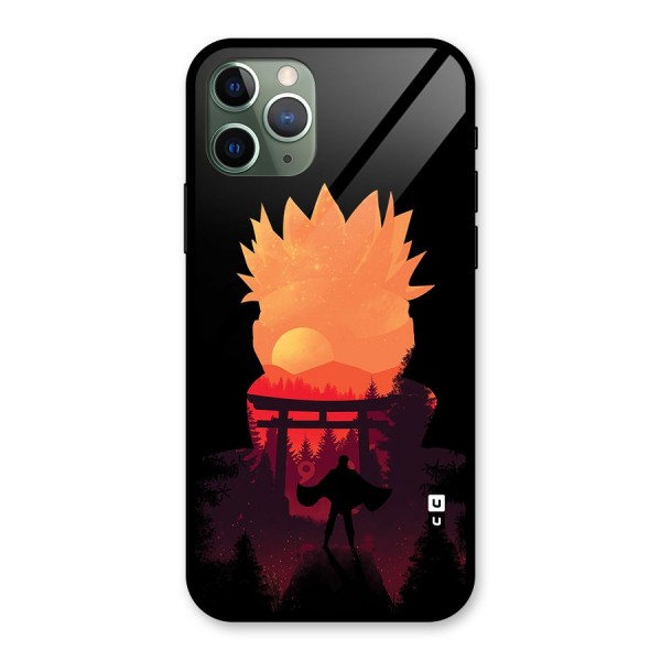 Naruto Anime Sunset Art Glass Back Case for iPhone 11 Pro