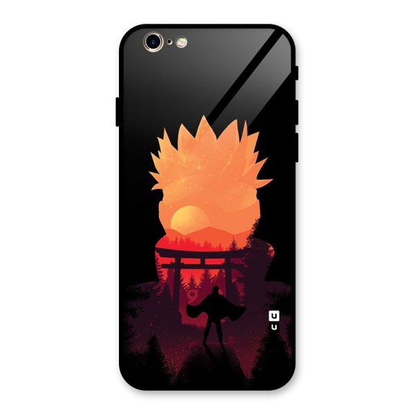 Naruto Anime Sunset Art Glass Back Case for iPhone 6 6S