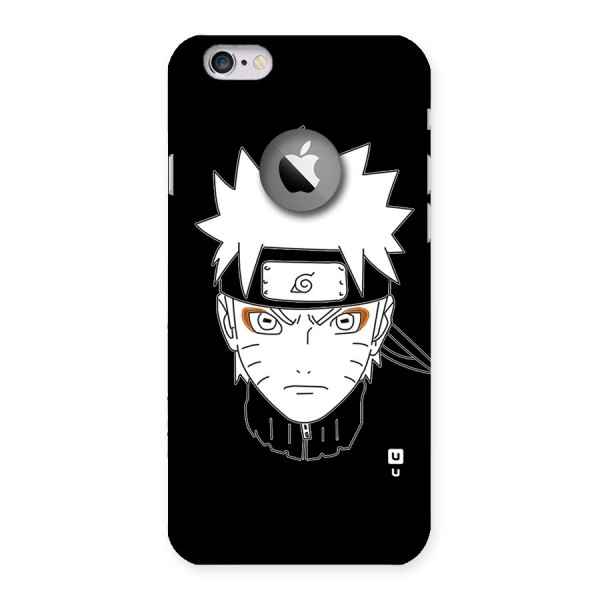 Naruto Black and White Art Back Case for iPhone 6 Logo Cut