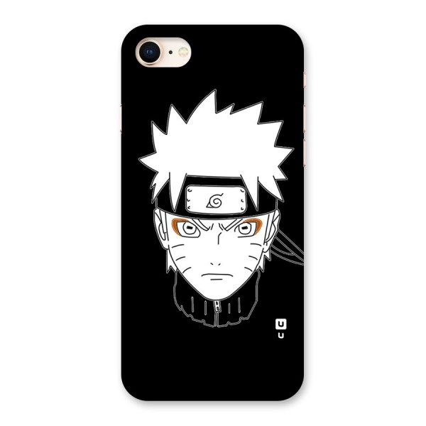 Naruto Black and White Art Back Case for iPhone 8