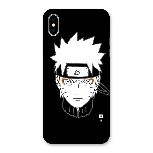 Naruto Black and White Art Back Case for iPhone X