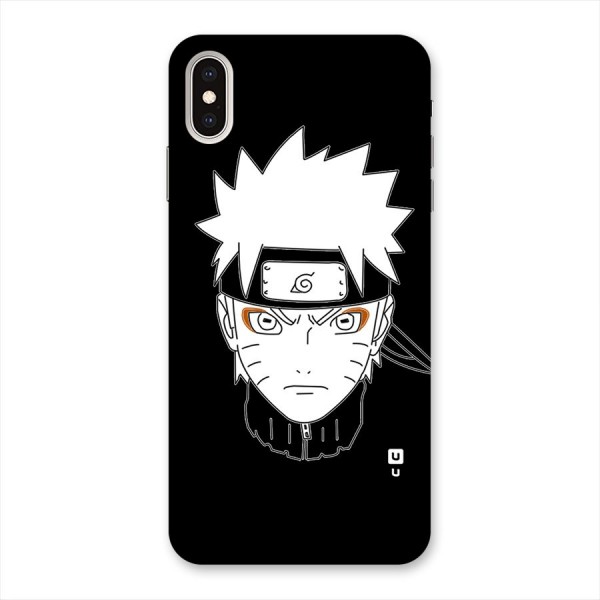 Naruto Black and White Art Back Case for iPhone XS Max