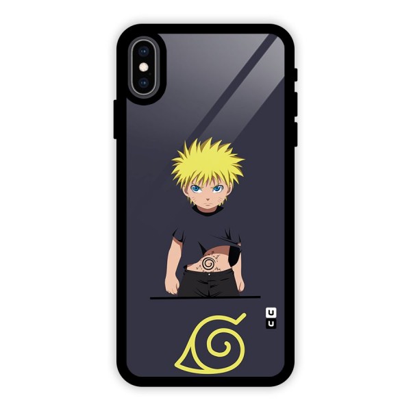 Naruto Kid Glass Back Case for iPhone XS Max