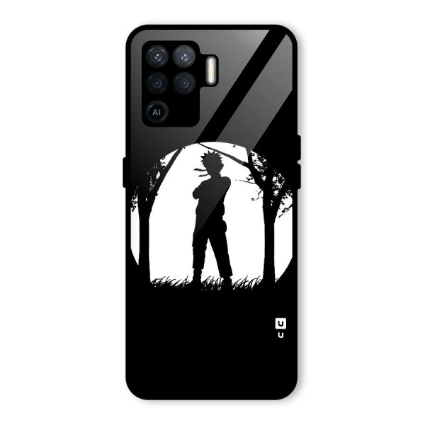 Naruto Silhouette Glass Back Case for Oppo F19 Pro