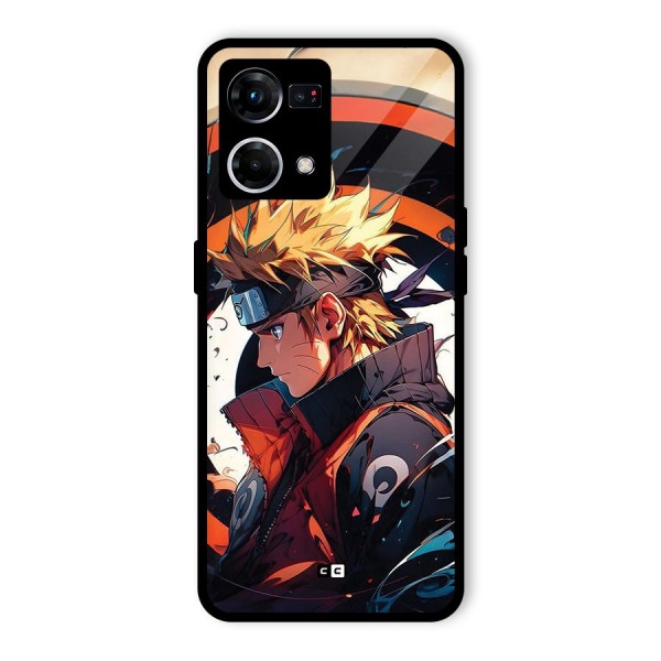 Naruto Uzumaki Combat Glass Back Case for Oppo F21 Pro 4G