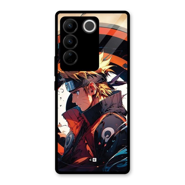 Naruto Uzumaki Combat Glass Back Case for Vivo V27