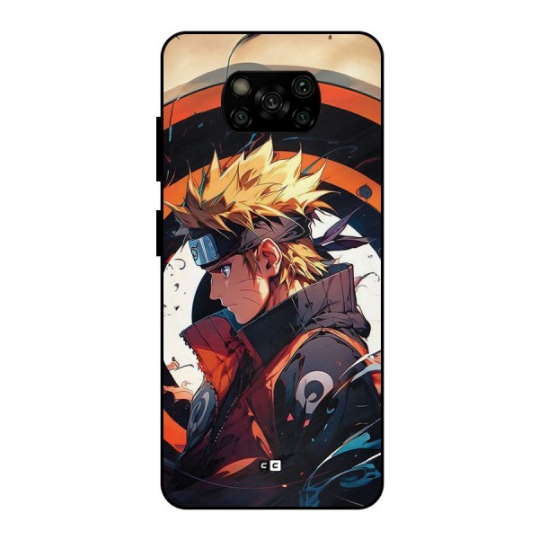 Naruto Uzumaki Combat Metal Back Case for Poco X3