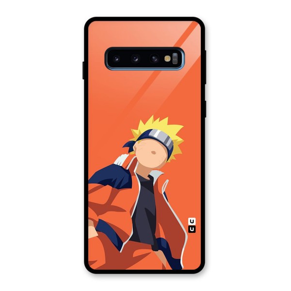 Naruto Uzumaki Minimalist Glass Back Case for Galaxy S10