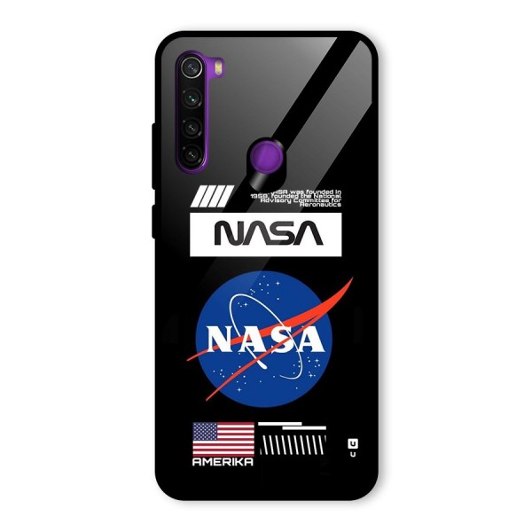 Nasa Zone Glass Back Case for Redmi Note 8
