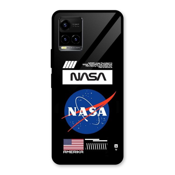 Nasa Zone Glass Back Case for Vivo Y21G