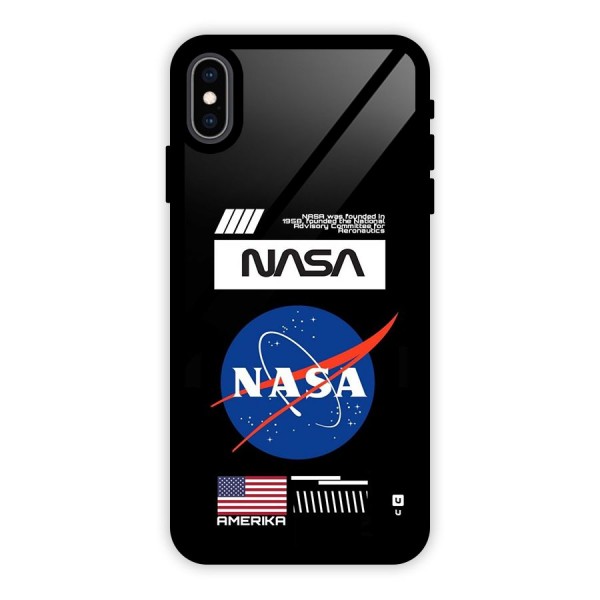 Nasa Zone Glass Back Case for iPhone XS Max