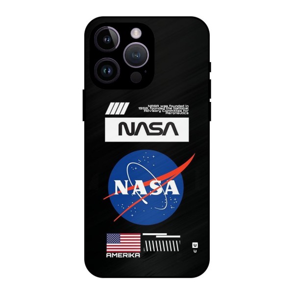 Nasa Zone Metal Back Case for iPhone 14 Pro Max
