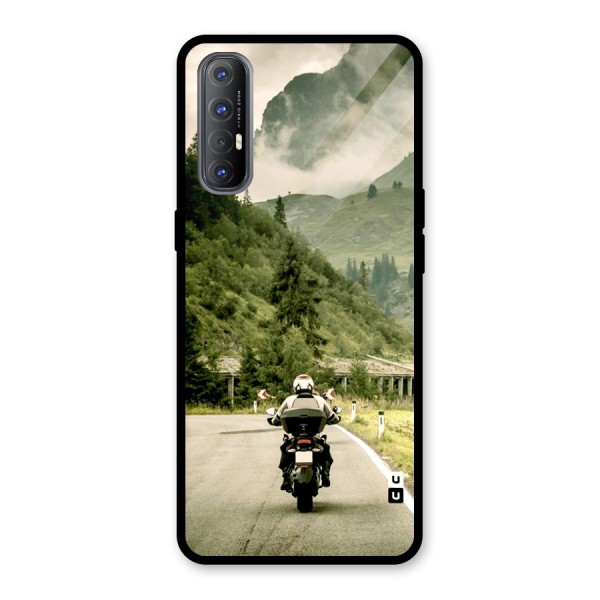 Nature Bike Glass Back Case for Oppo Reno3 Pro