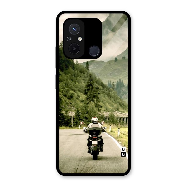 Nature Bike Glass Back Case for Redmi 12C