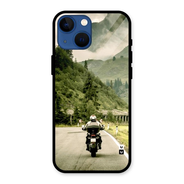 Nature Bike Glass Back Case for iPhone 13 Mini