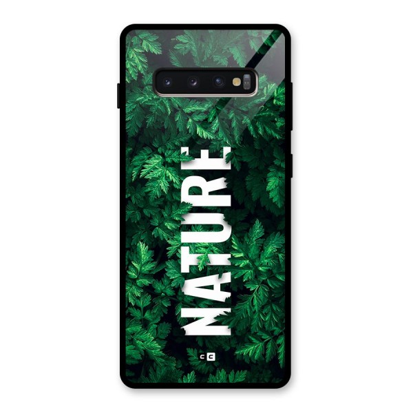 Nature Leaves Glass Back Case for Galaxy S10 Plus