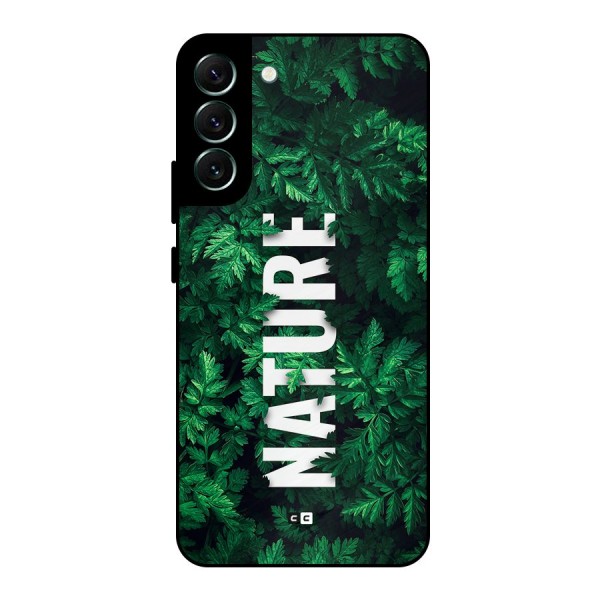Nature Leaves Metal Back Case for Galaxy S22 Plus 5G
