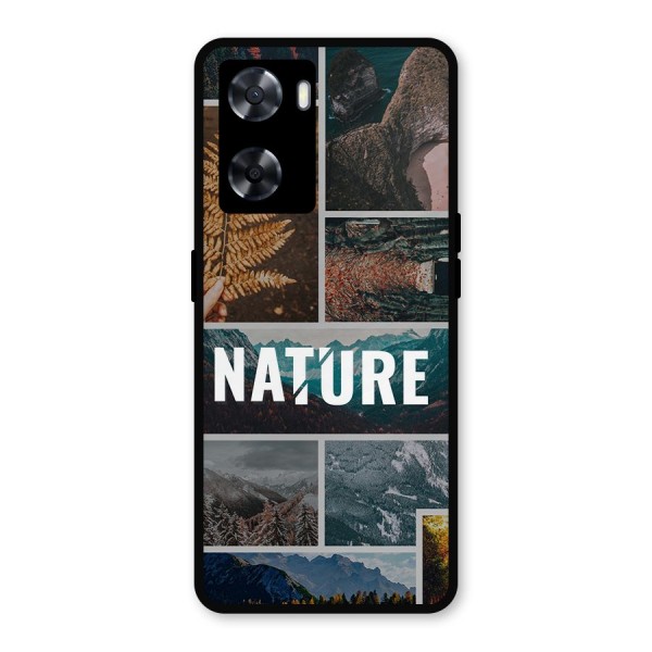 Nature Travel Metal Back Case for Oppo A57 2022