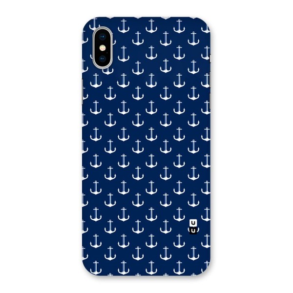 Nautical Pattern Back Case for iPhone X