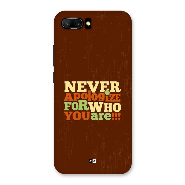 Never Apologize Back Case for Honor 10