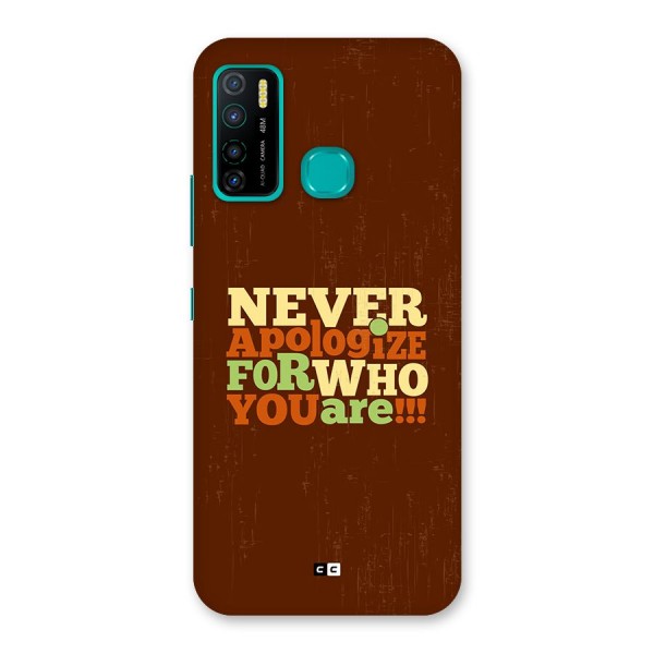 Never Apologize Back Case for Infinix Hot 9 Pro