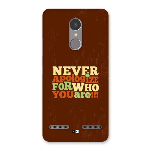Never Apologize Back Case for Lenovo K6 Power