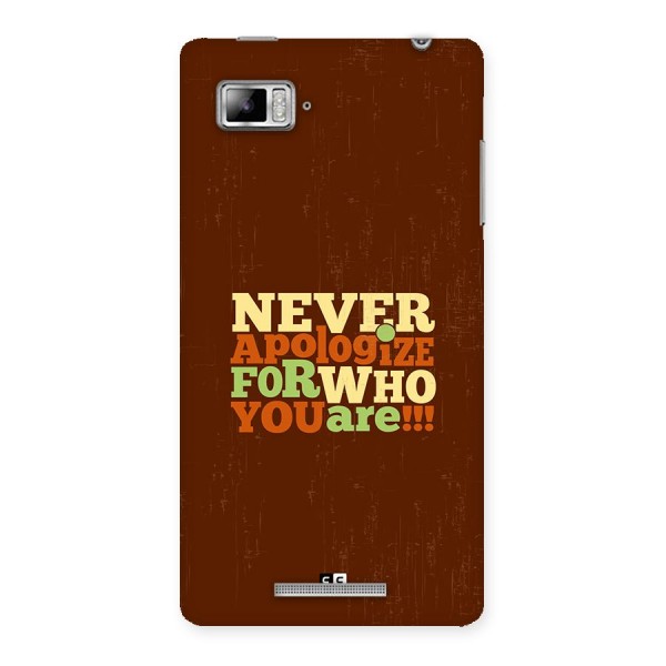 Never Apologize Back Case for Lenovo Vibe Z K910