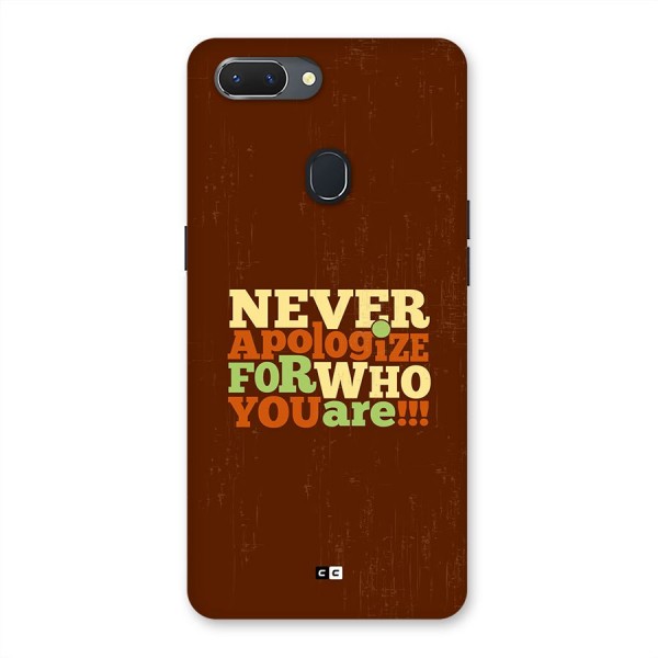 Never Apologize Back Case for Realme 2