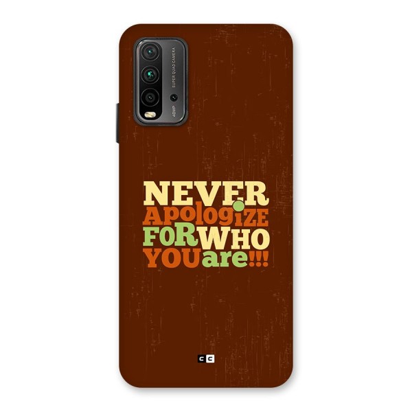 Never Apologize Back Case for Redmi 9 Power