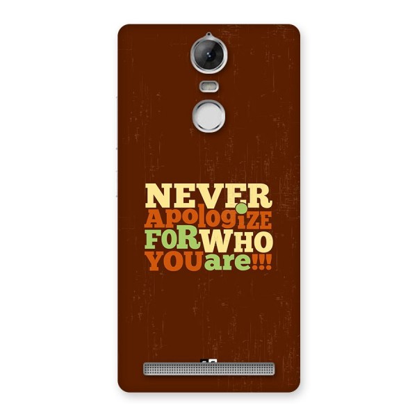 Never Apologize Back Case for Vibe K5 Note