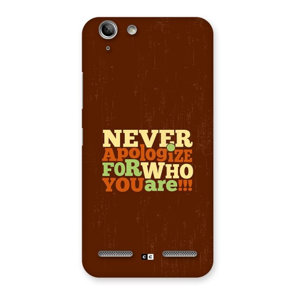 Never Apologize Back Case for Vibe K5 Plus
