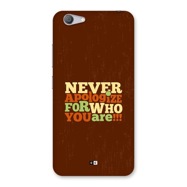 Never Apologize Back Case for Vivo Y53
