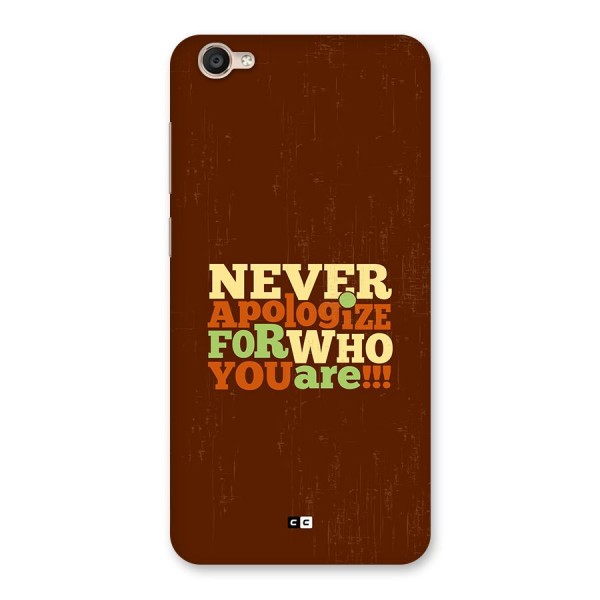 Never Apologize Back Case for Vivo Y55
