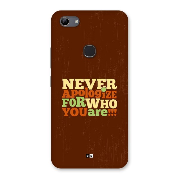 Never Apologize Back Case for Vivo Y81